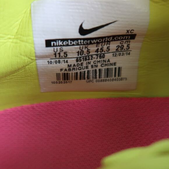 Nike Shoes Mens 11.5 Mercurial Victory V FG Soccer Cleats Volt Hyper Pink 2014 - Picture 11 of 11